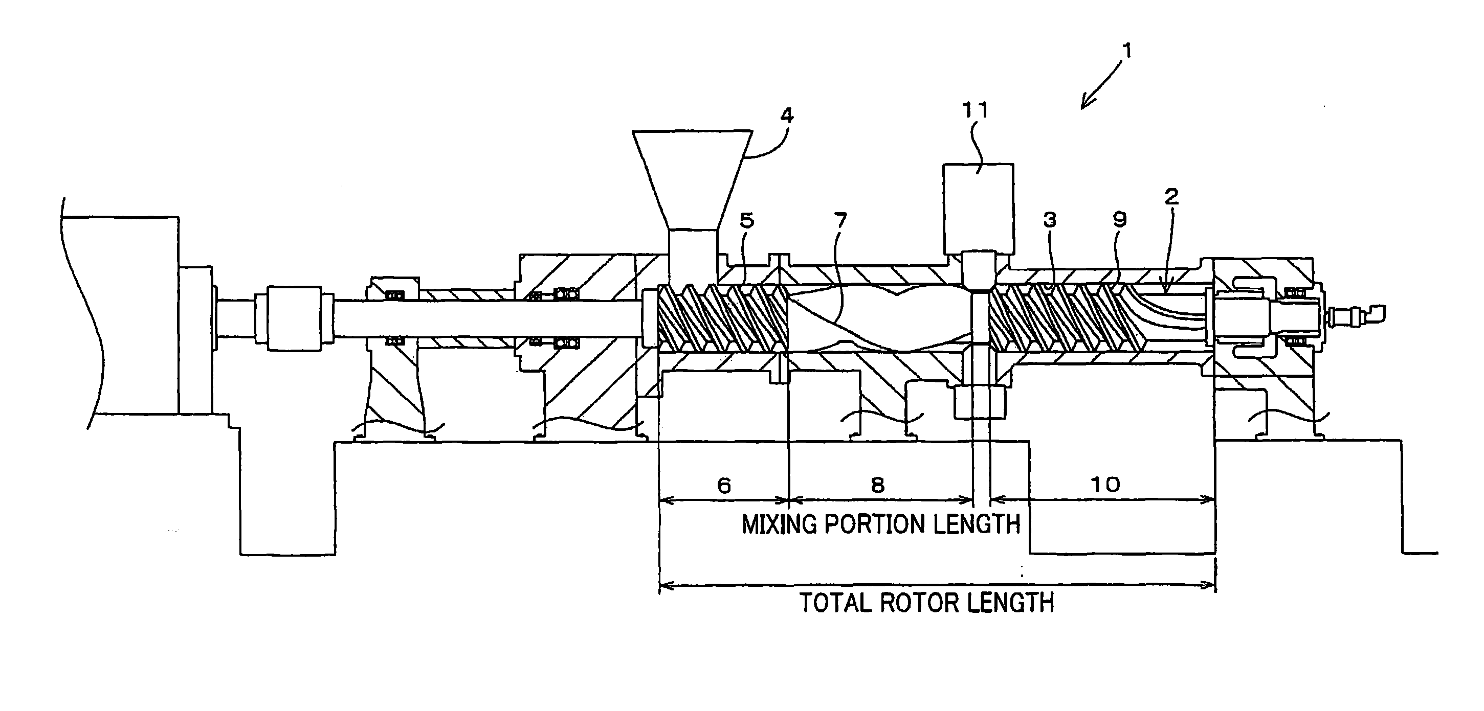 Continuous mixer and mixing method