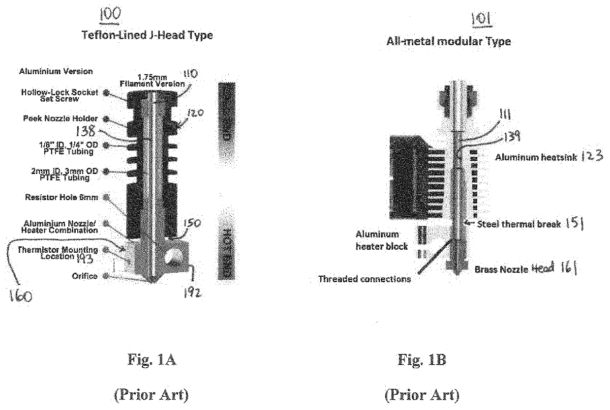 Nozzle system with monolithic nozzle head for fused filament fabrication additive manufacturing and method of manufacturing same