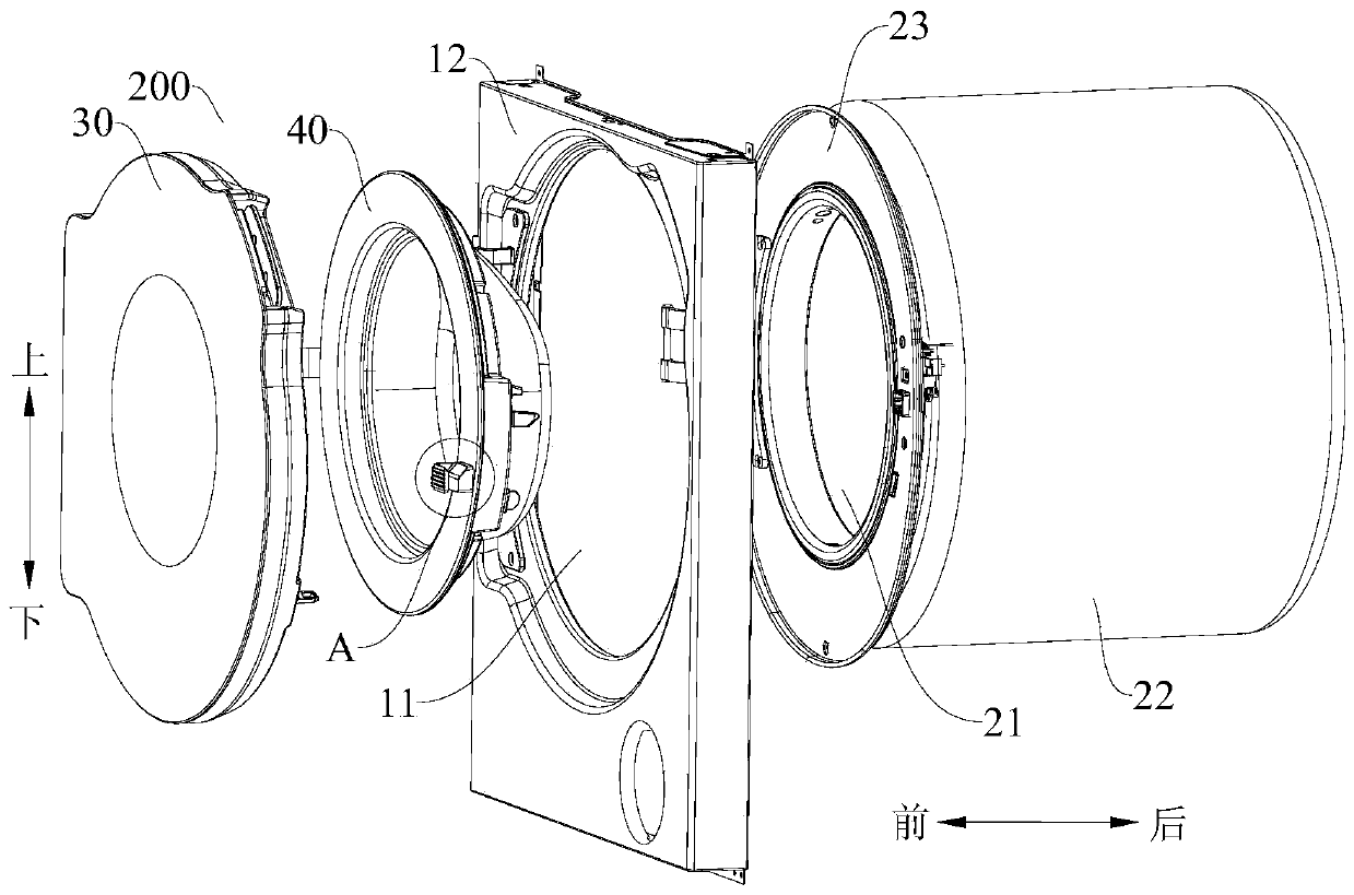 Door body assembly of garment processing device and garment processing device