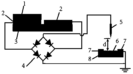 Novel ultraviolet detector based on air discharge of friction nano-generator and detecting method thereof