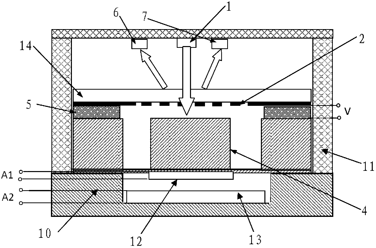 Integrated grating piezoelectric modulation closed-loop high-precision acceleration micro-sensor