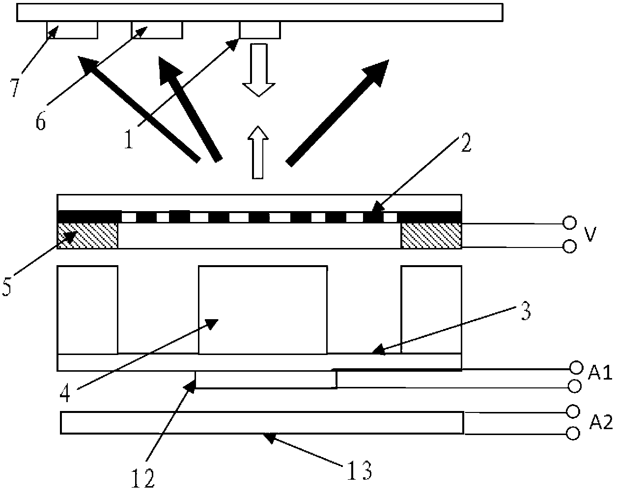 Integrated grating piezoelectric modulation closed-loop high-precision acceleration micro-sensor