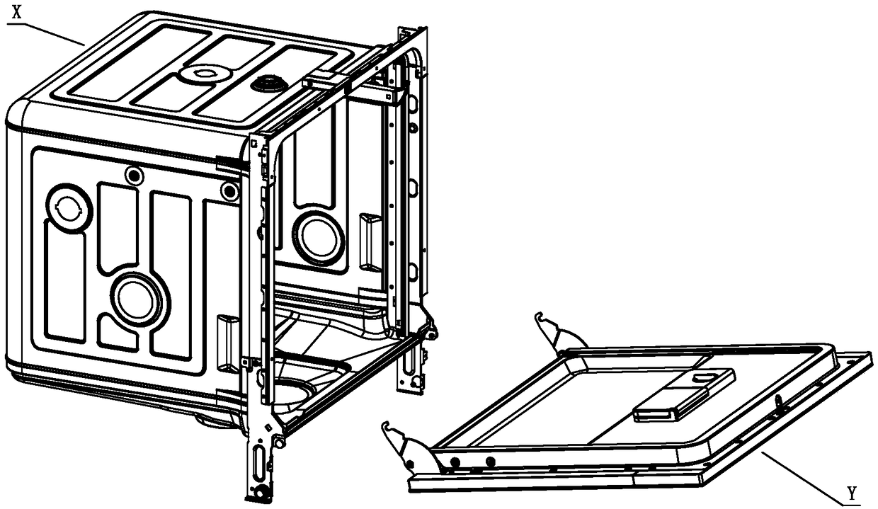 Door structure for dish washing machine