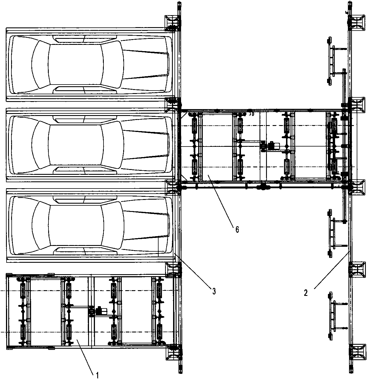 Vehicle transportation device applied to solid garage