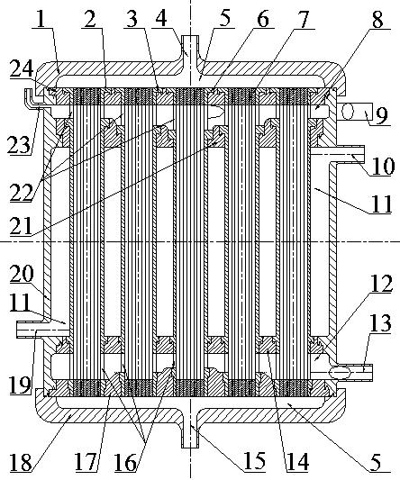 Membrane type oxygenator with biocompatible coating