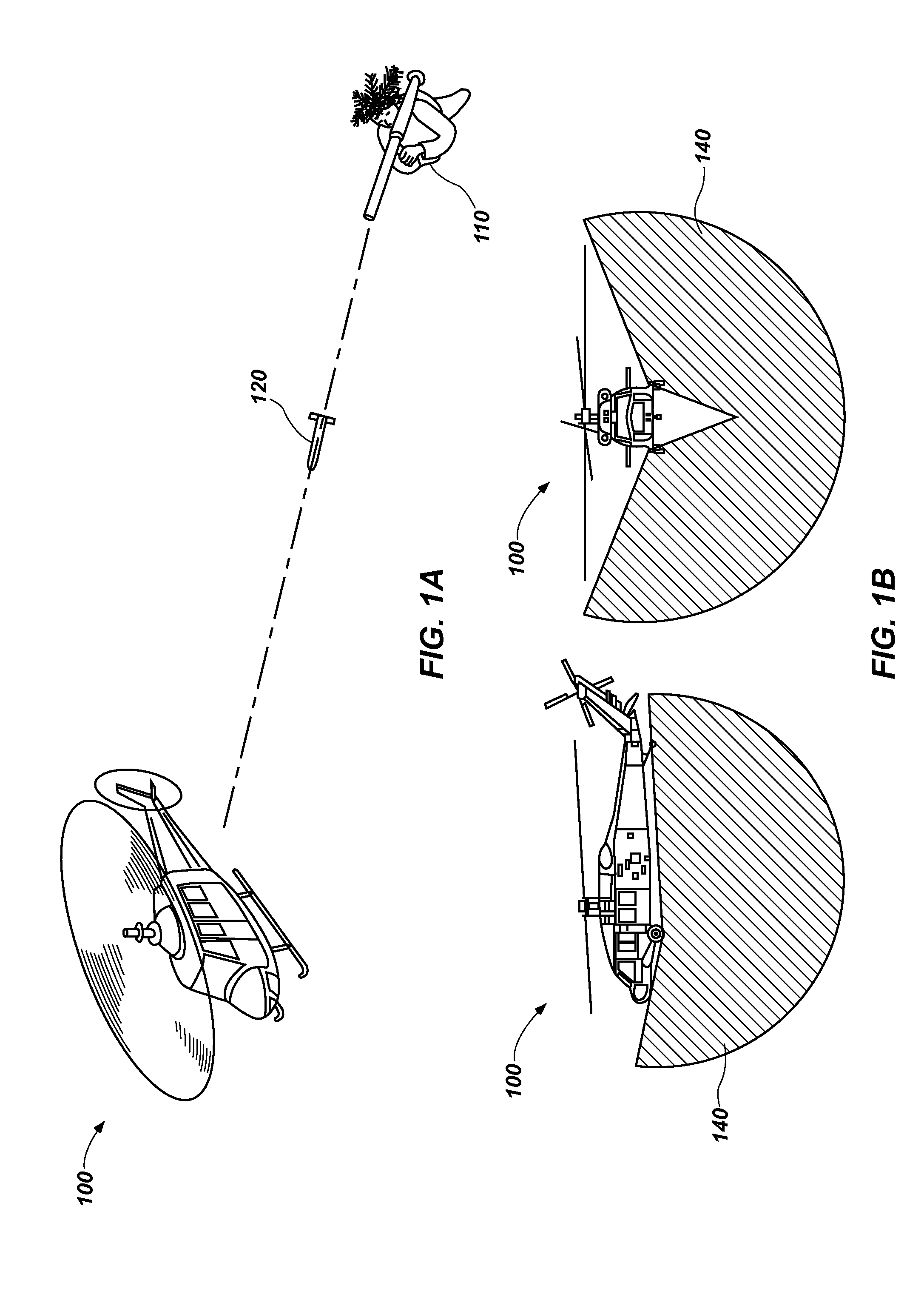 Methods and apparatuses for active protection from aerial threats