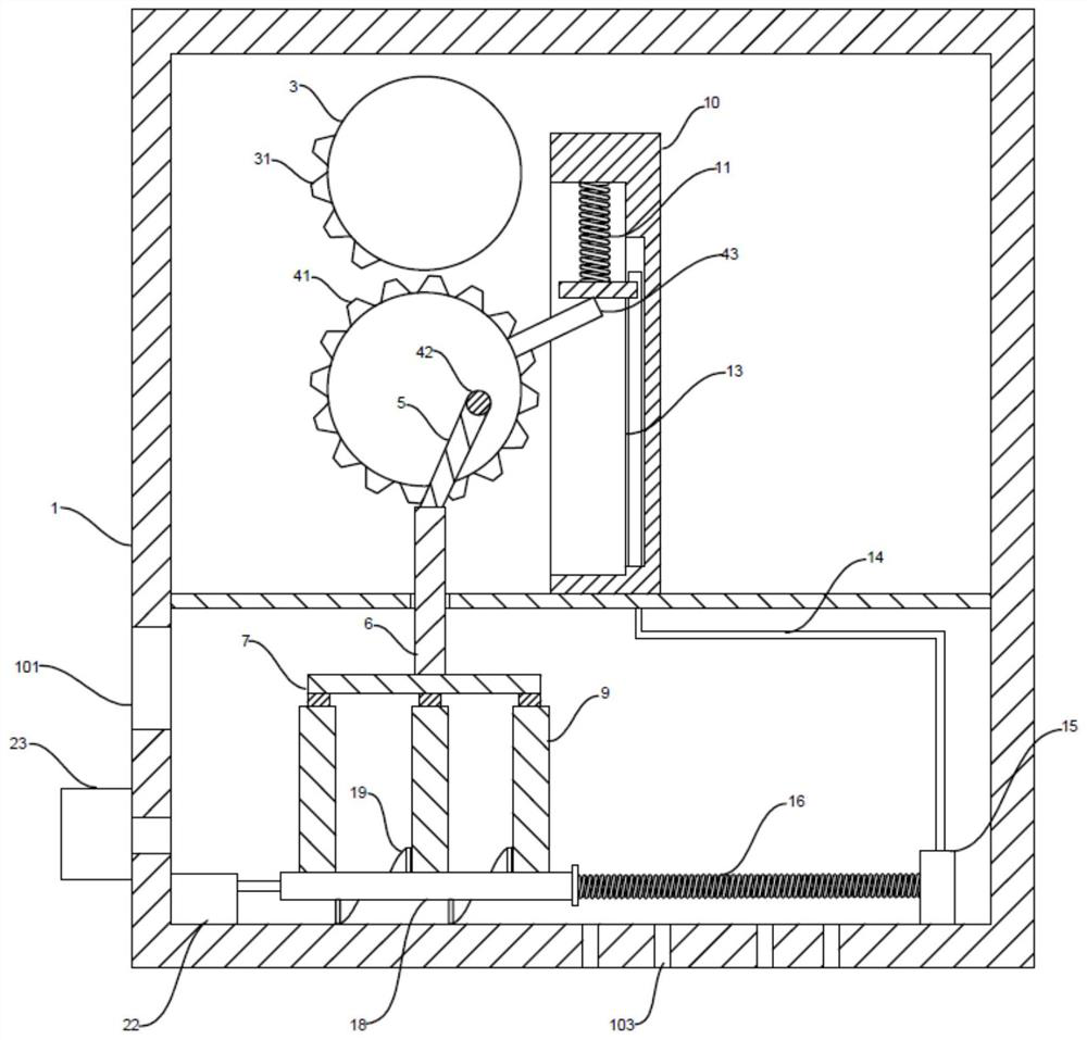 Fructus arctii drying and crushing device