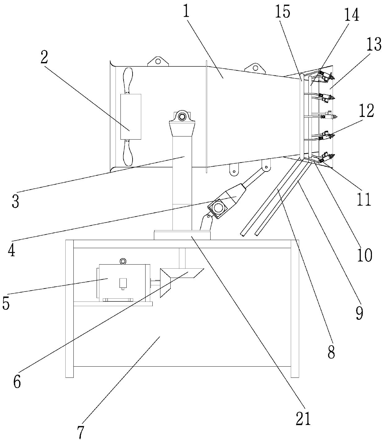 Novel fog gun capable of realizing dry-fog dust suppression