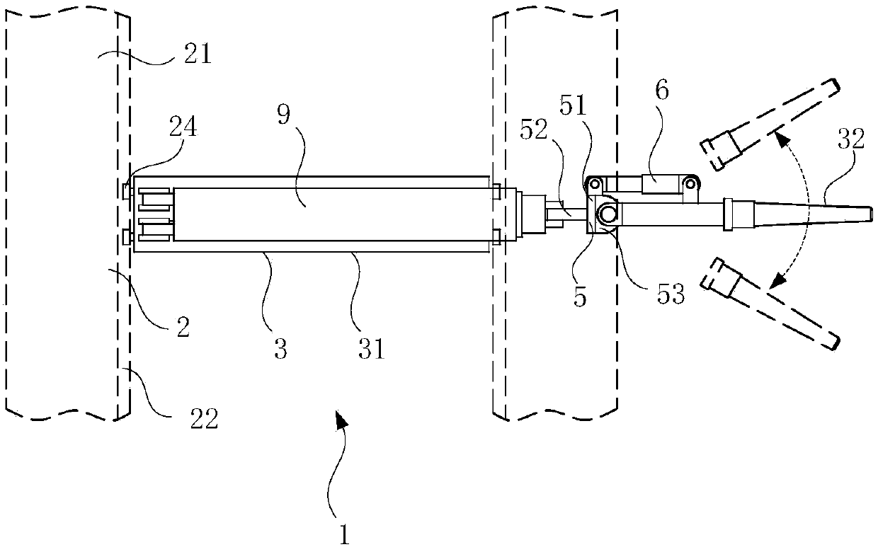 A shotcrete equipment for filling tunnel pre-cut grooves