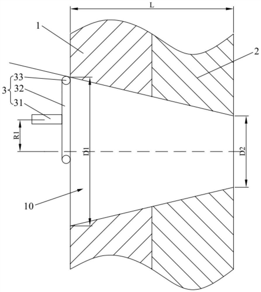 Machining method of taper pin hole