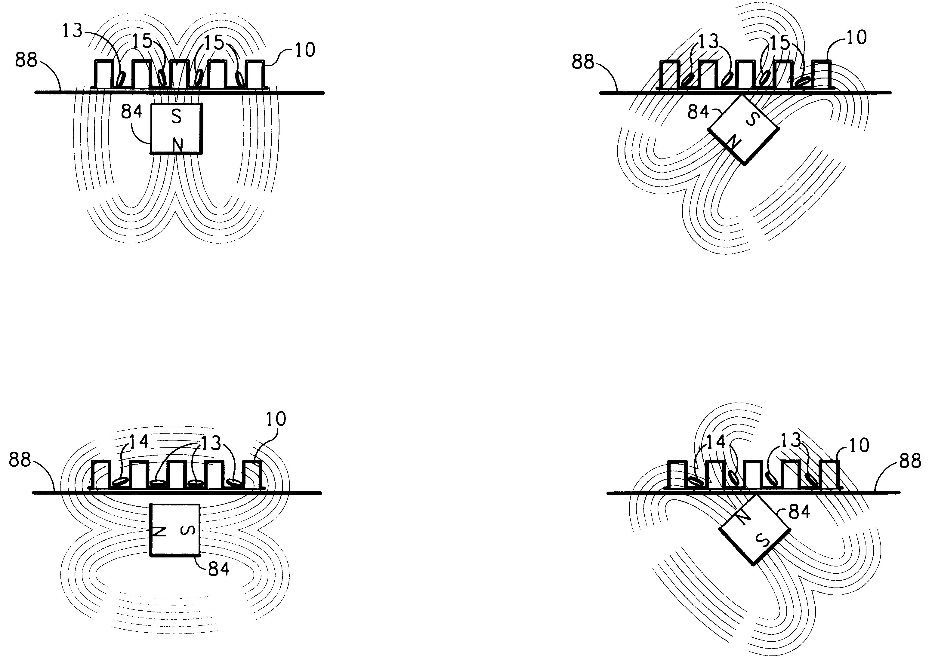 Magnetic tumble stirring method, devices and machines for mixing in vessels