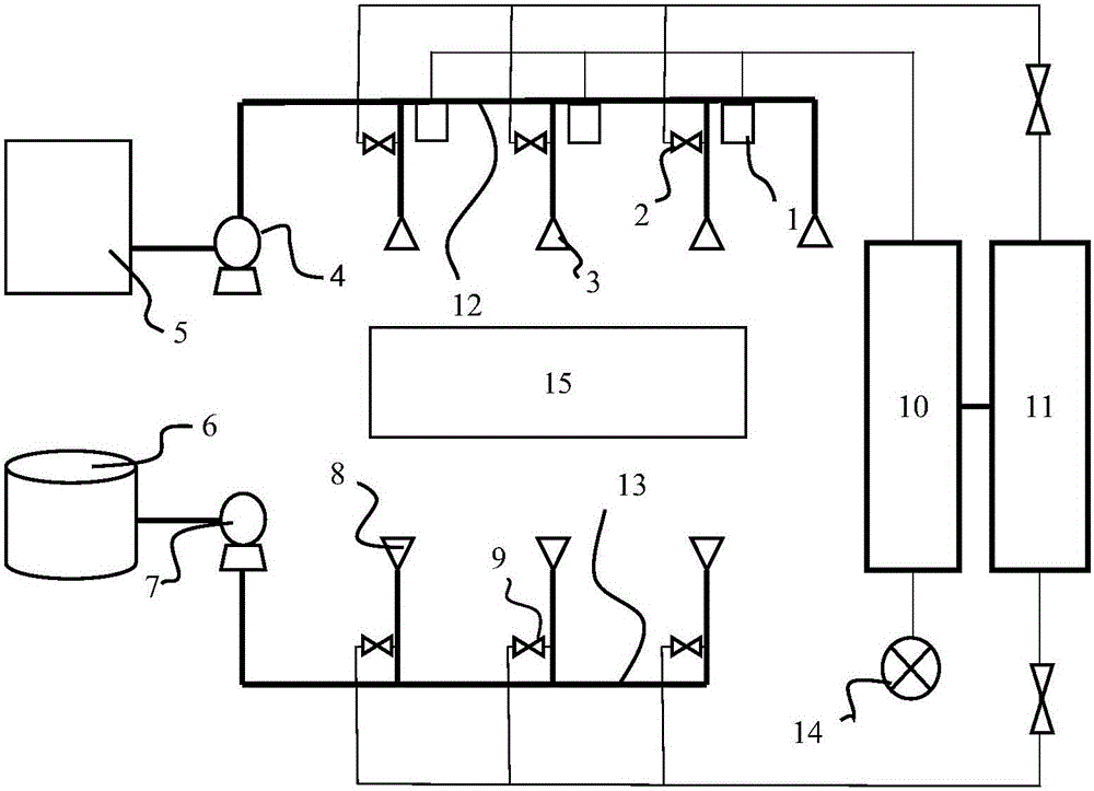 Cooling fire extinguishing device and fire extinguishing method specific to stored lithium ion battery thermal runaway