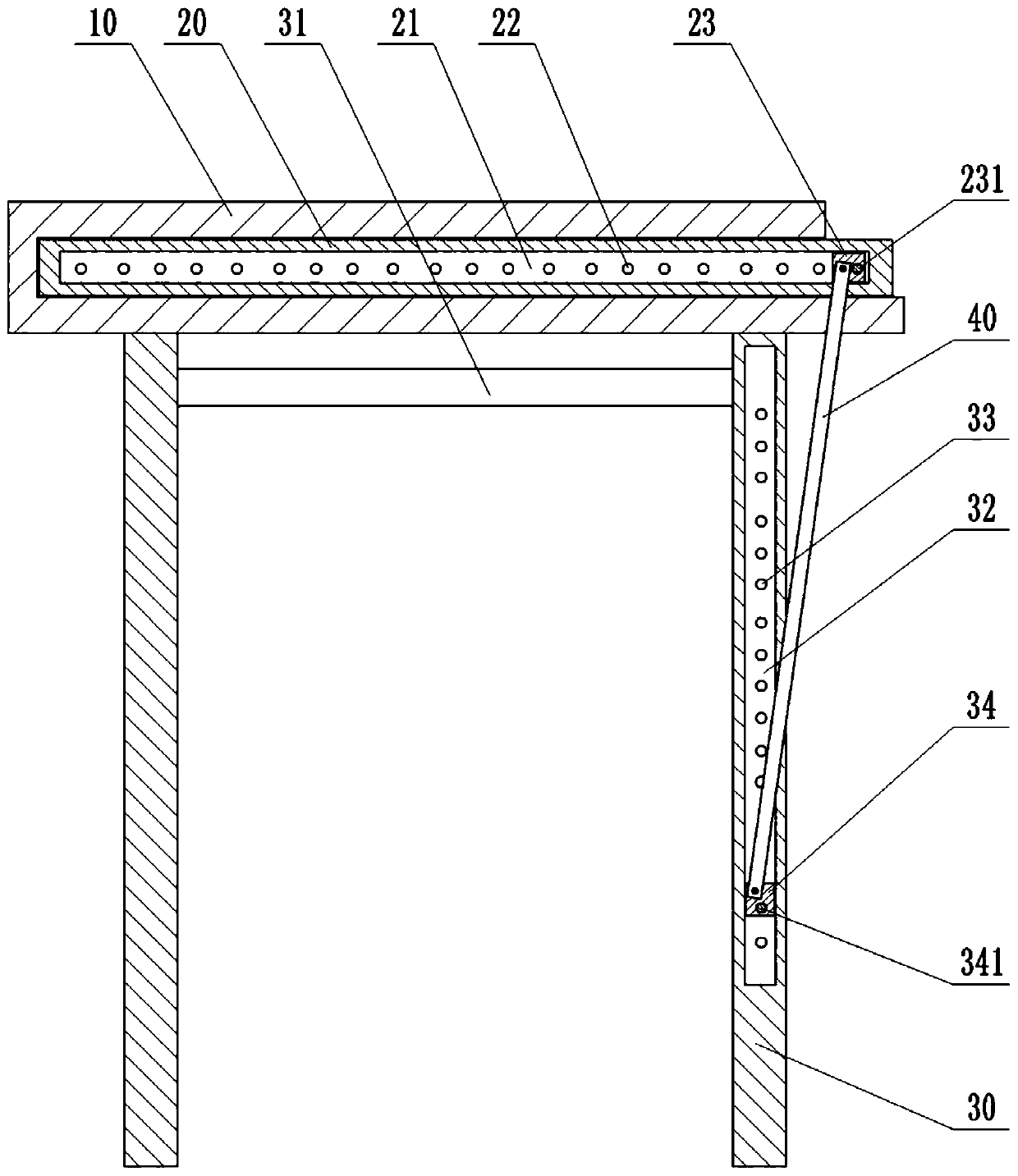 Split mounting type office table