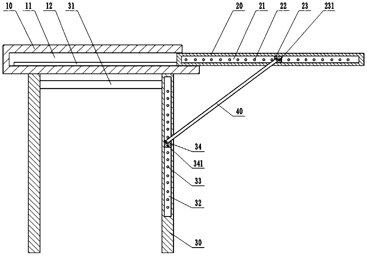 Split mounting type office table