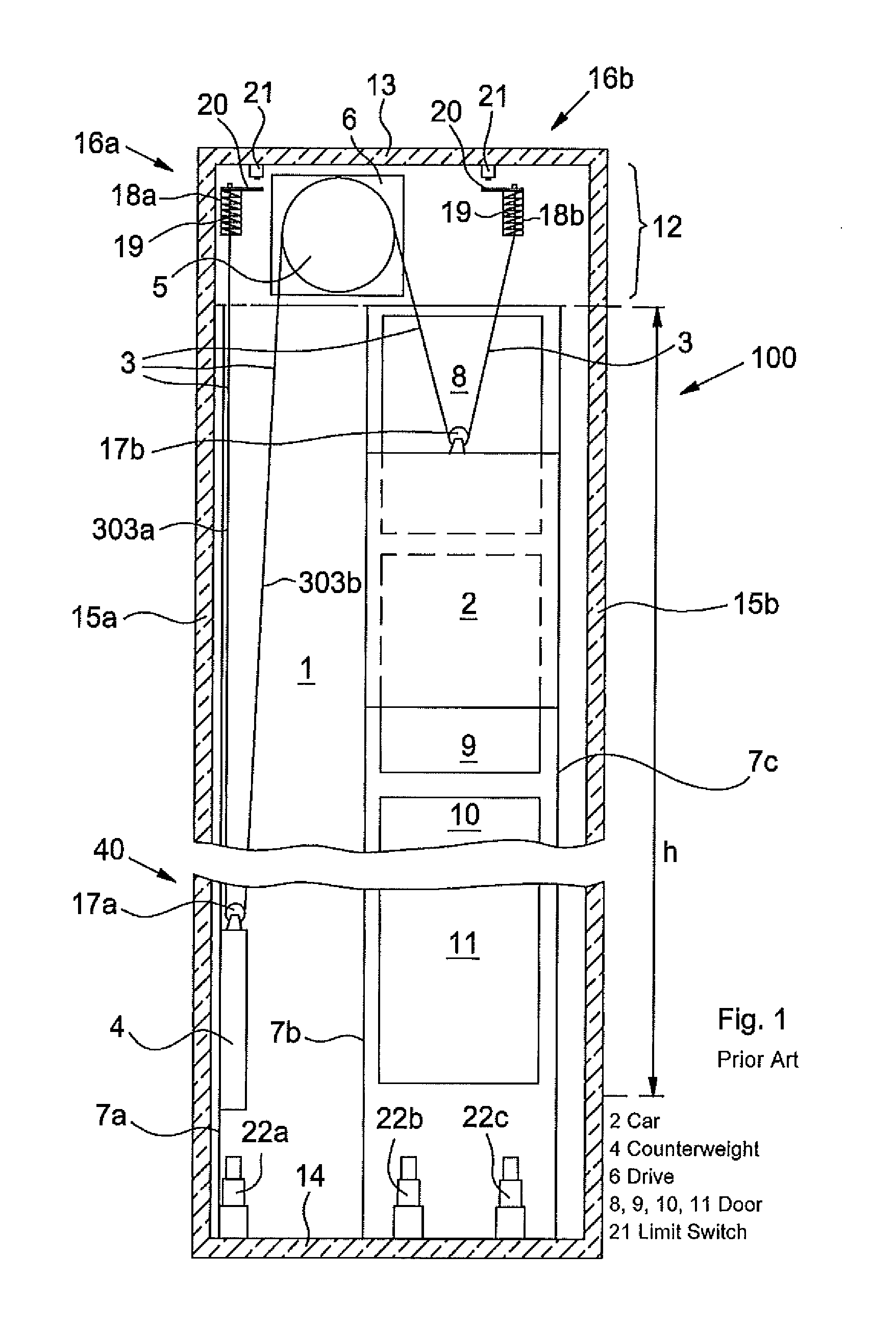 Operating state monitoring of support apparatus of an elevator system