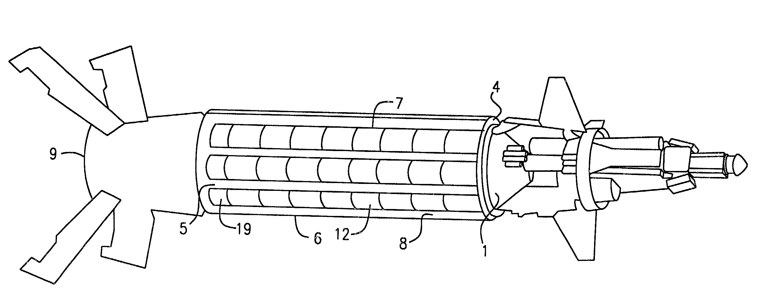 Grenade dispense mechanism for non-spin dual purpose improved conventional munitions