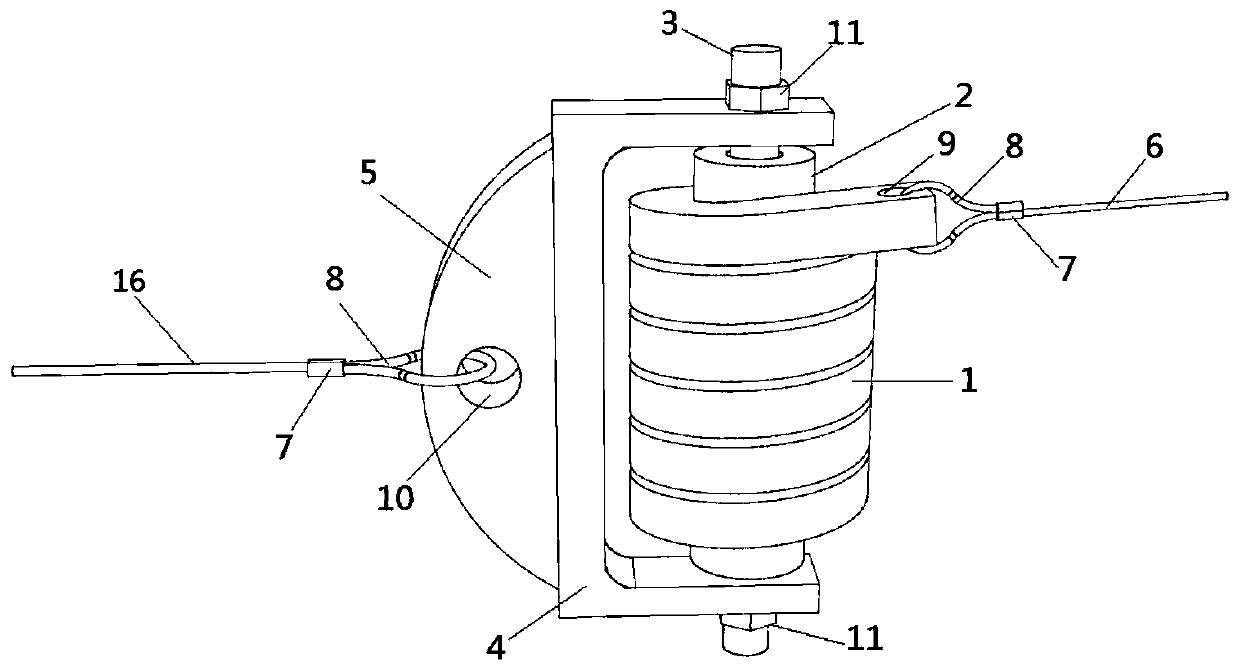 Spring yield type energy dissipator for slope flexible protection system and design method