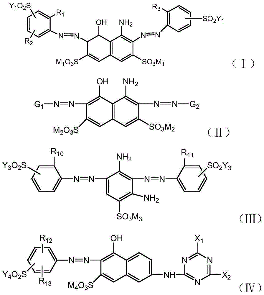 Activated dark blue to black dye compositioncombination and dye product