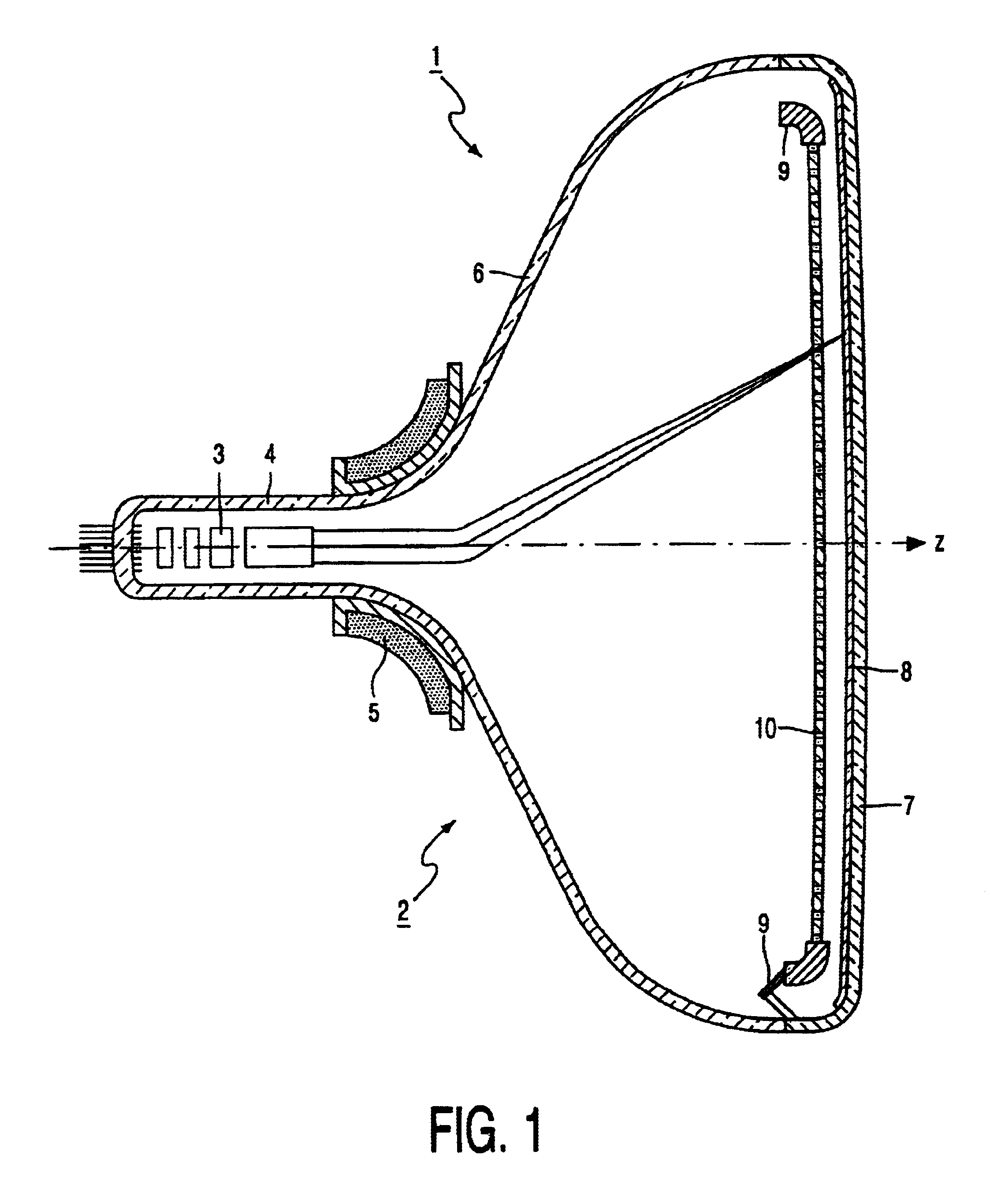 Color selection electrode implementing a temperature based tension reduction of a shadow mask