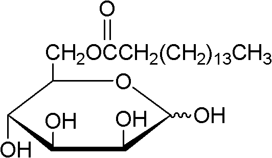 Method of using lipase to catalyze and synthesize mannose-6-palmitate on line