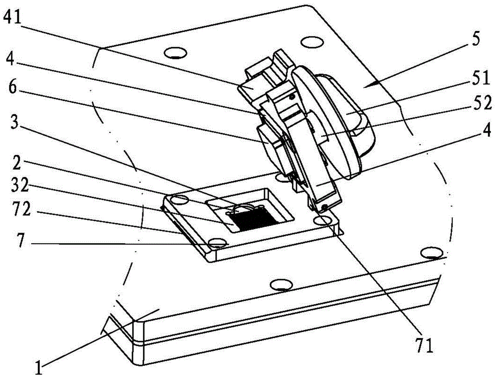 A flip-type electronic chip detection fixture