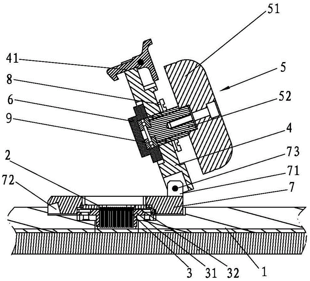 A flip-type electronic chip detection fixture