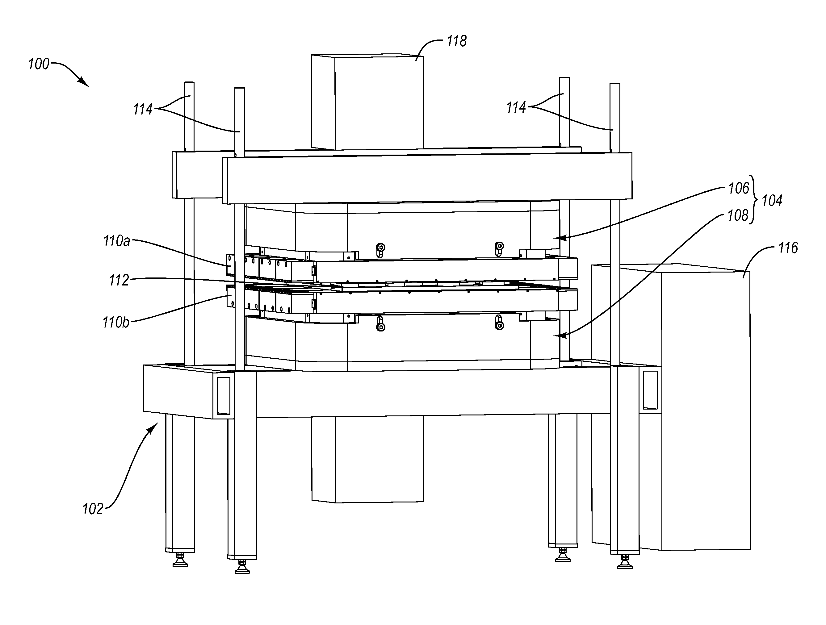 Efficient lamination press with radiant heating