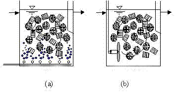 Sewage treatment method for nitrogen and phosphorus removal through combination of biofilm process and multilevel activated sludge process