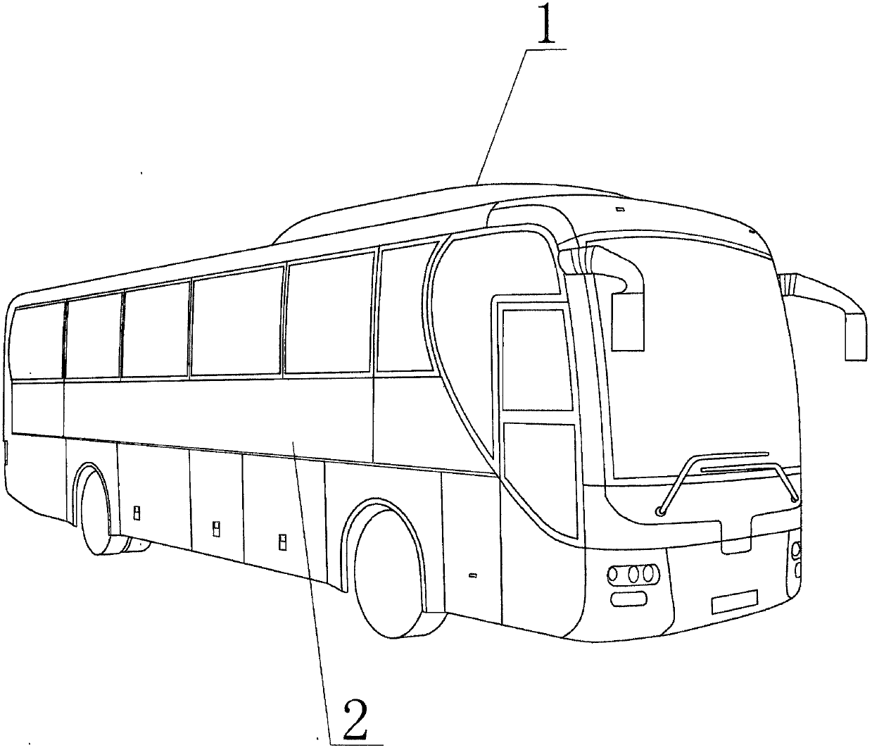 Hydraulic full-automatic motorhome with overlayed bottom and embedded soft three-side-plate dual expansion cabins