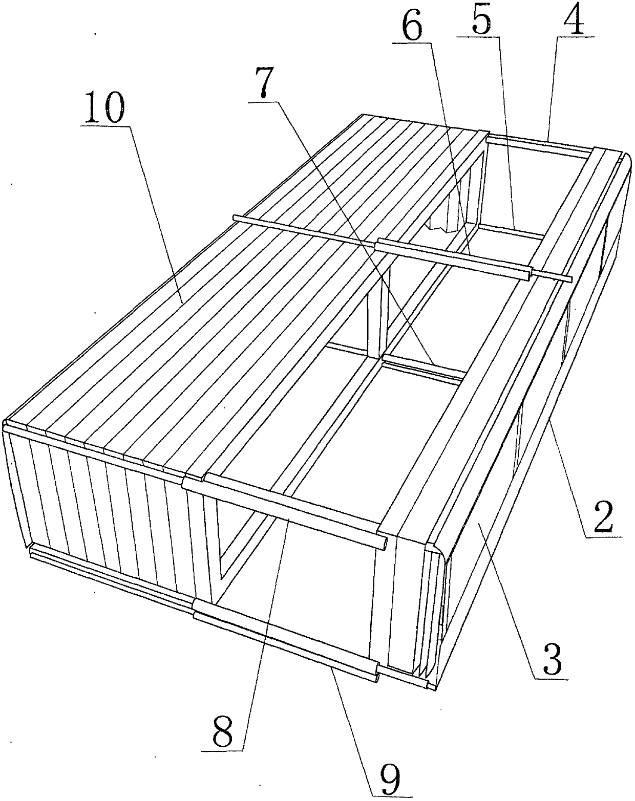 Hydraulic full-automatic motorhome with overlayed bottom and embedded soft three-side-plate dual expansion cabins