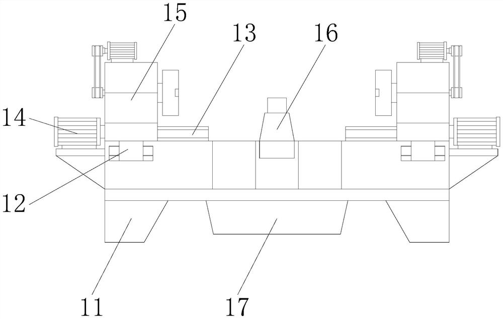 A dual-spindle core-moving CNC lathe