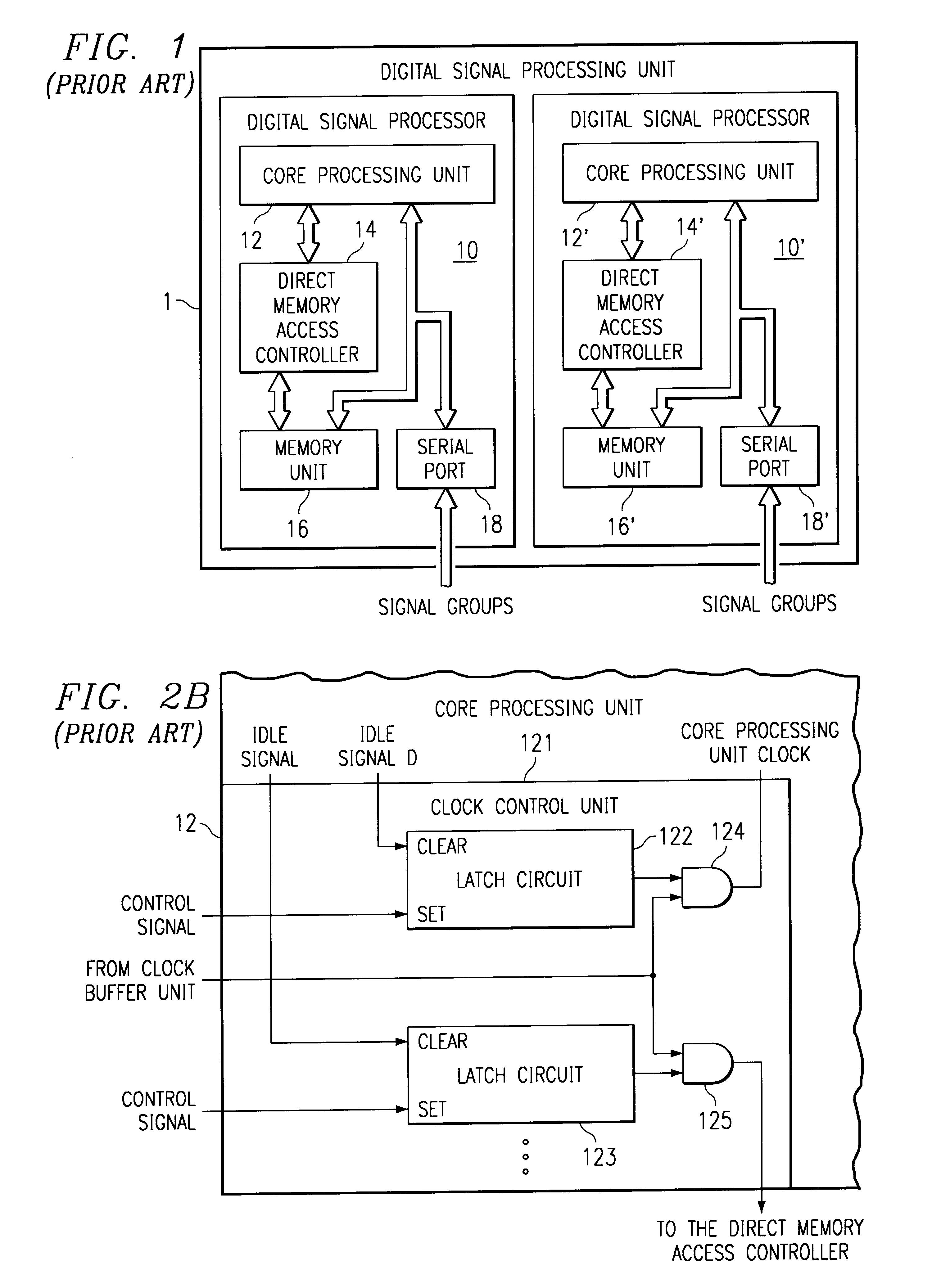 Apparatus and method for activation of a digital signal processor in an idle mode for interprocessor transfer of signal groups in a digital signal processing unit