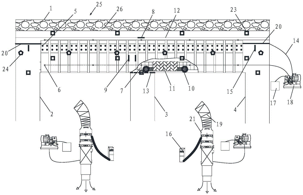 Mine working face simulation experimental device