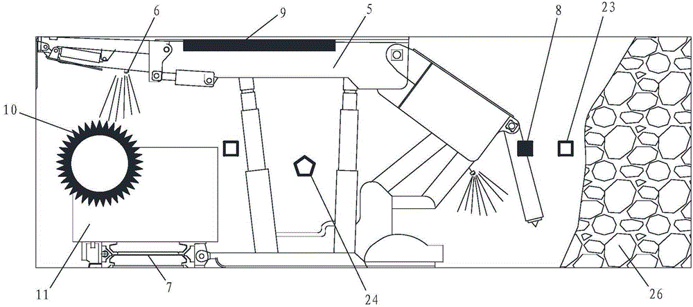 Mine working face simulation experimental device