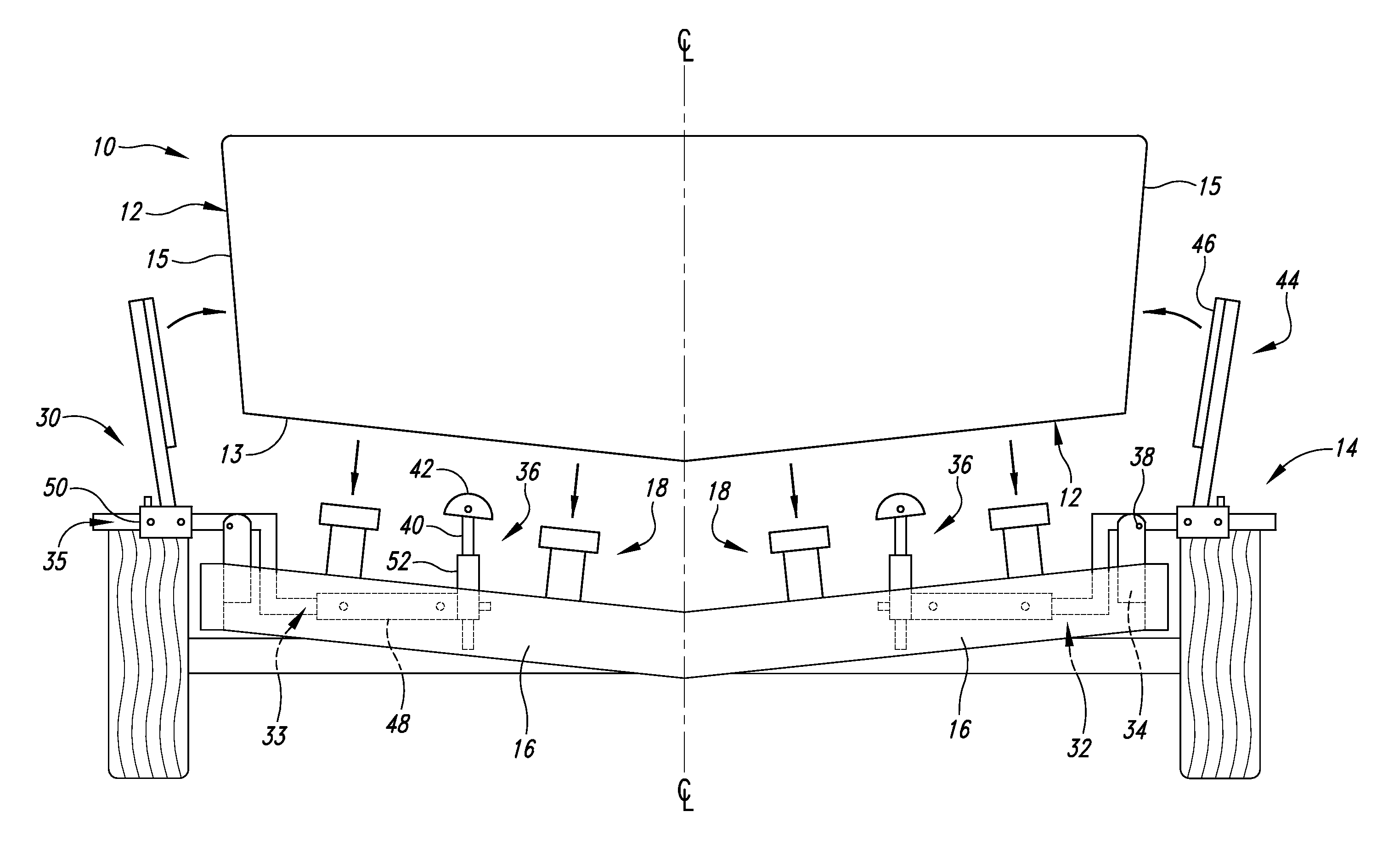 Device for guiding a boat on a trailer