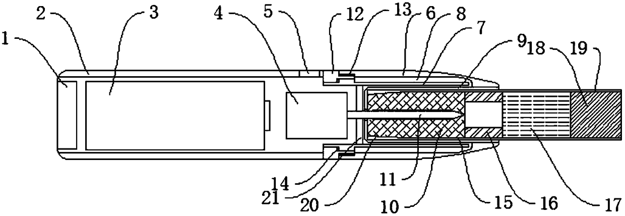 Multi-grade separating type electric heating device for taking out cigarette conveniently