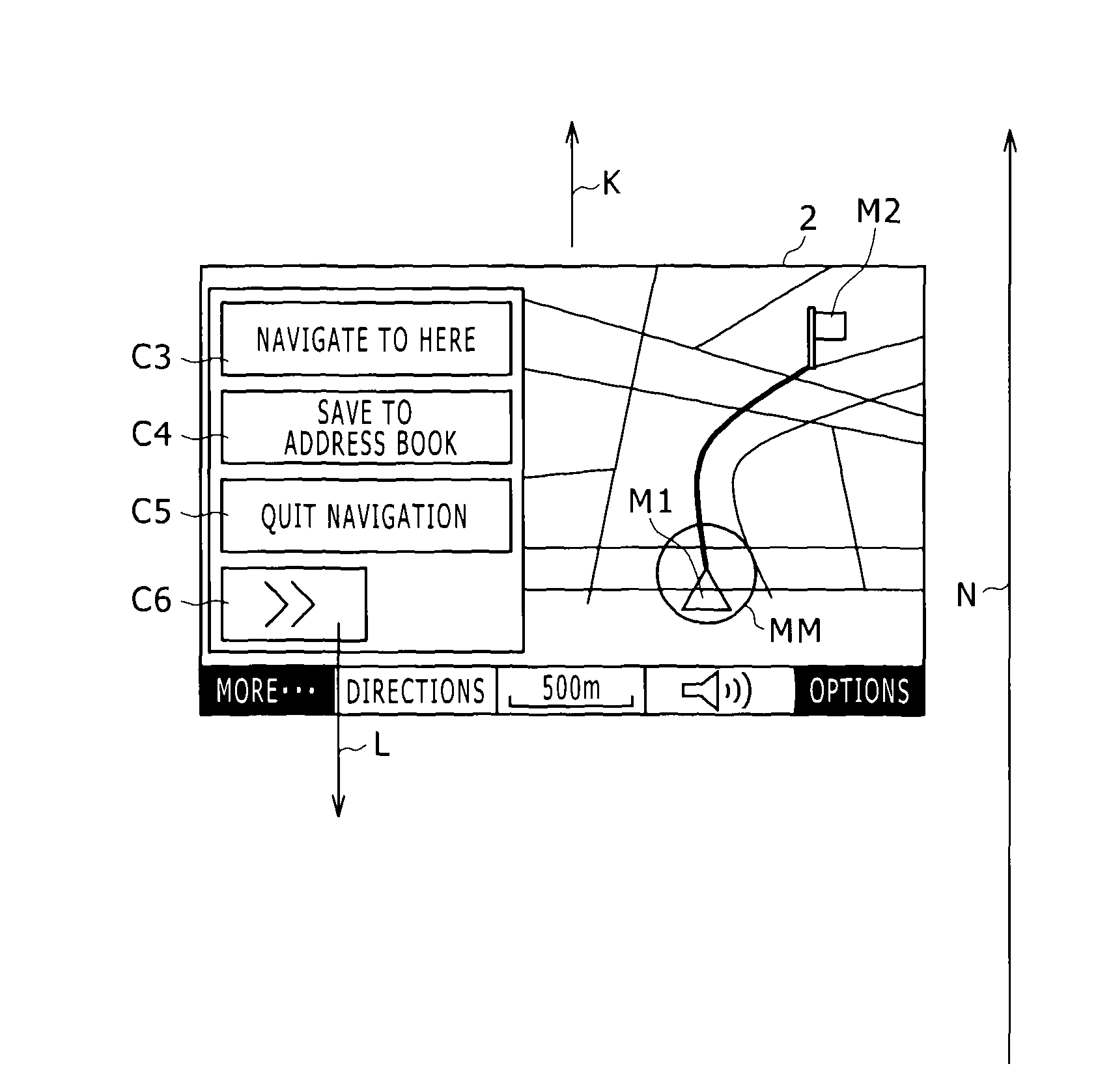 Navigation apparatus and navigation apparatus display method