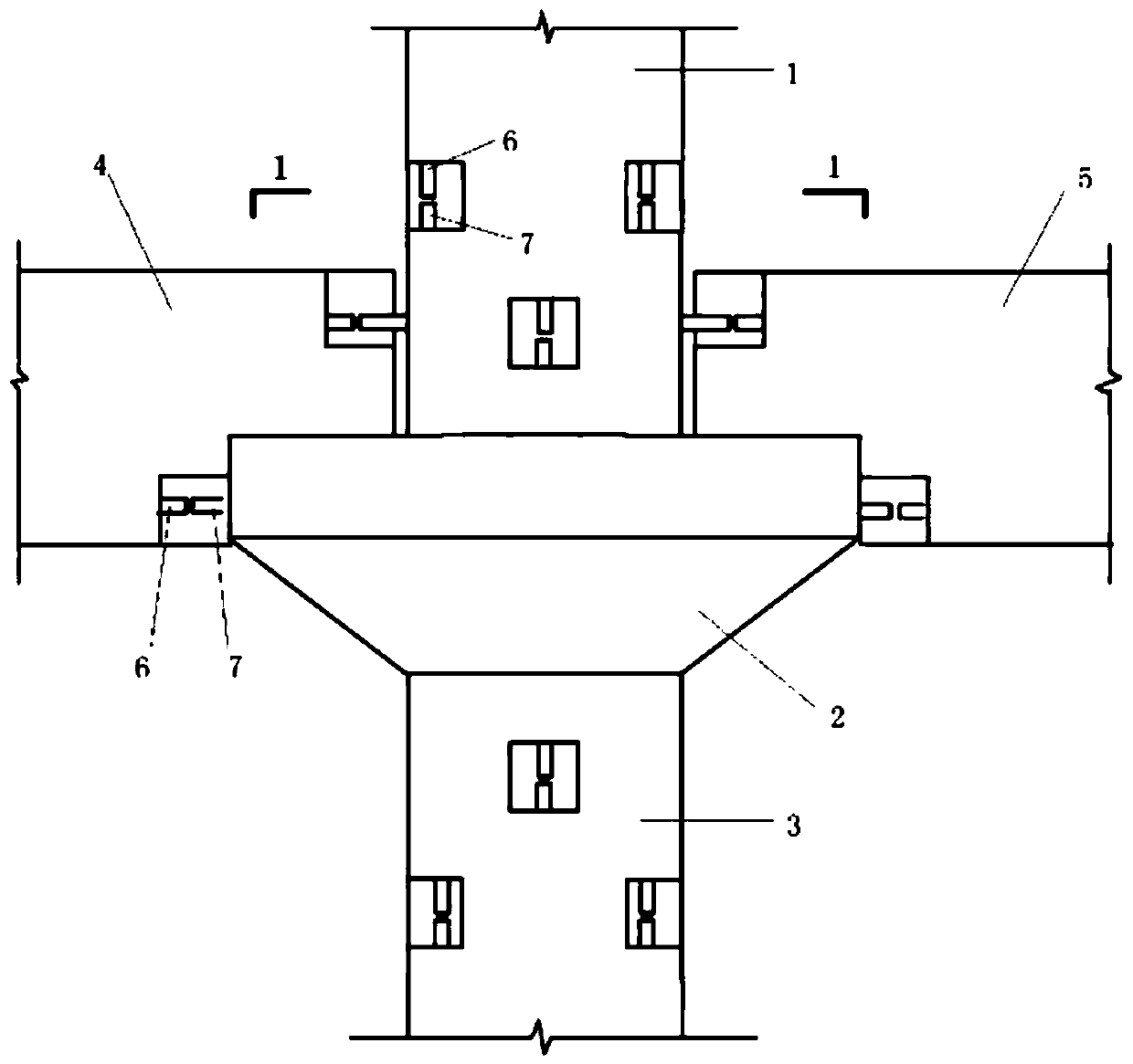 Prefabricated concrete frame dry joints