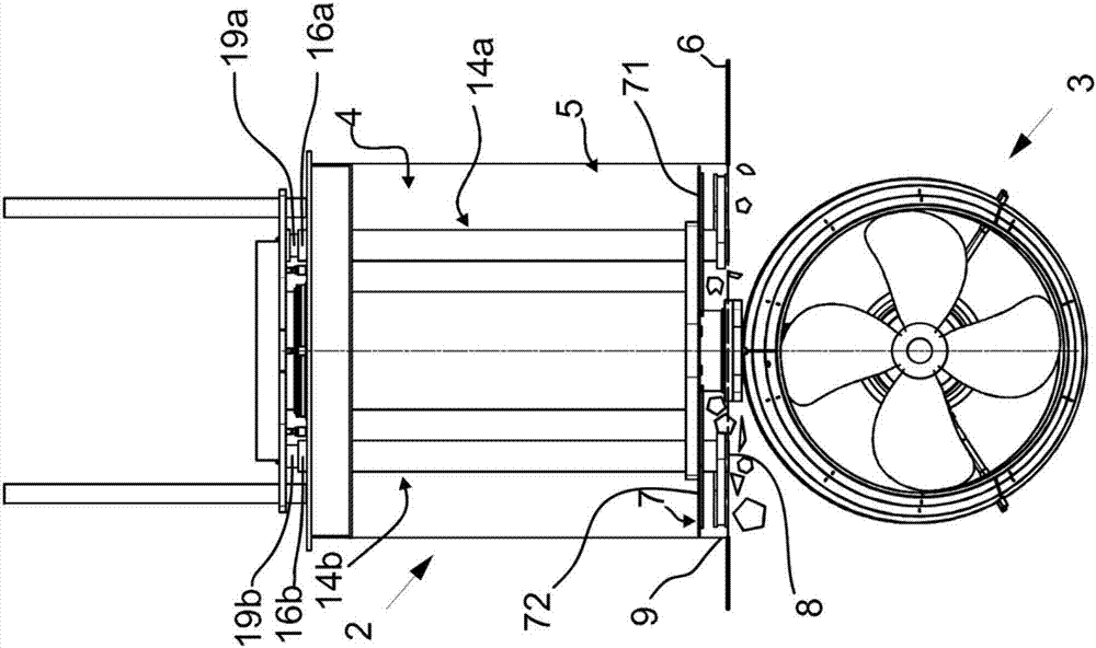 A retractable thruster, a swimming vessel and a method for retracting and ejecting a propeller of the retractable thruster