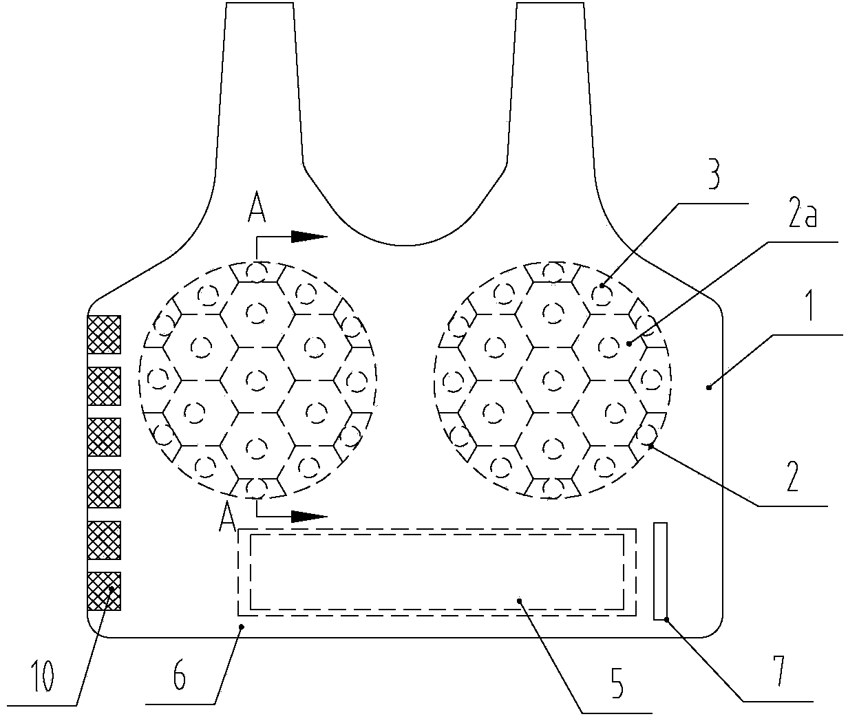 Pressure dressing device for breast surgery