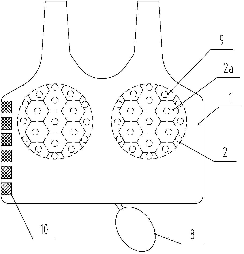 Pressure dressing device for breast surgery