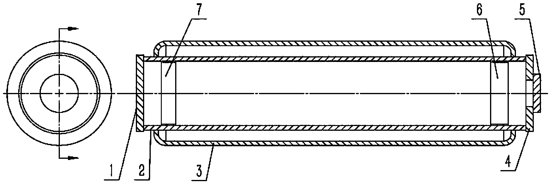 Compact type glass structure medium-power carbon dioxide laser