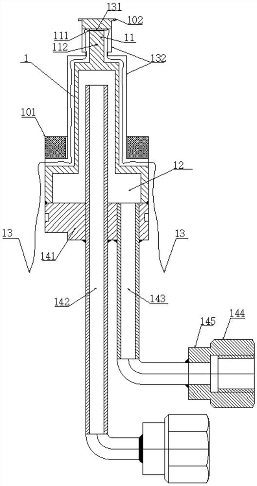 Water-cooling dynamic heat flow sensor