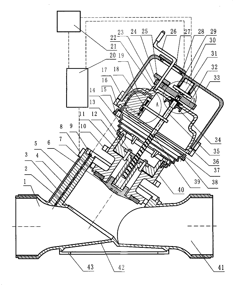 Booster type electric pressure-regulating valve