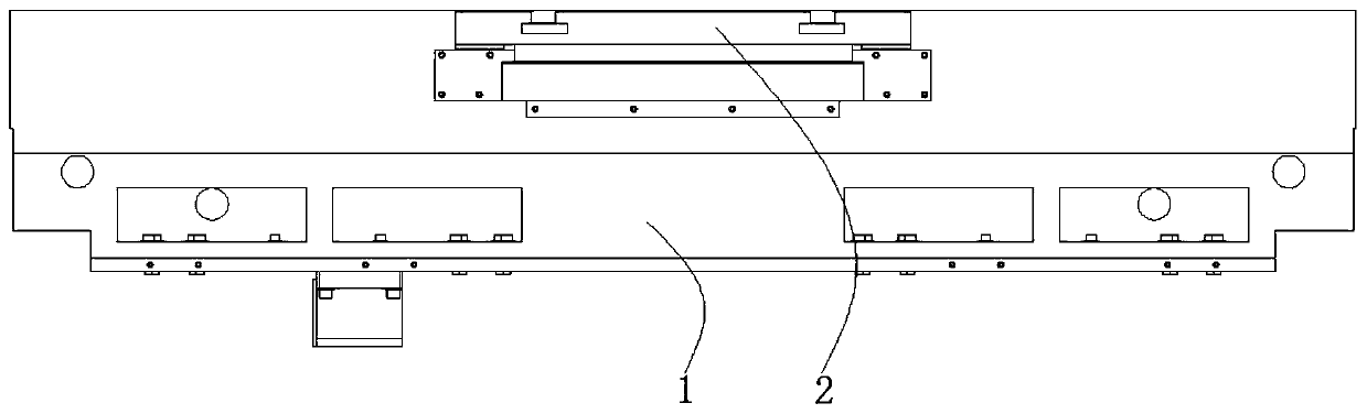 Embedded type direct-driven rotating table supported by surface bearing