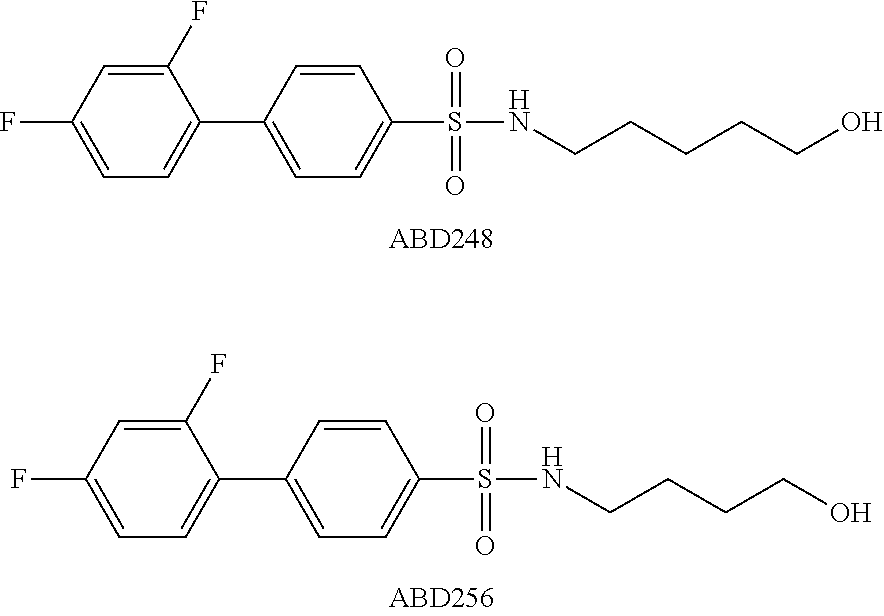 Aryl-Phenyl-Sulfonamide-Phenylene Compounds and Their Use