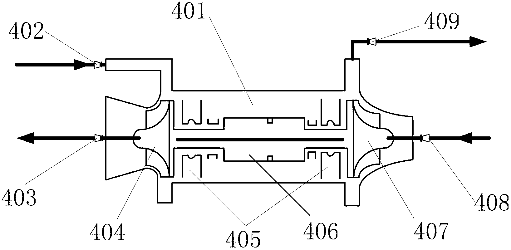 Two-round energy recovery system of extra vehicular activity space suit life support system