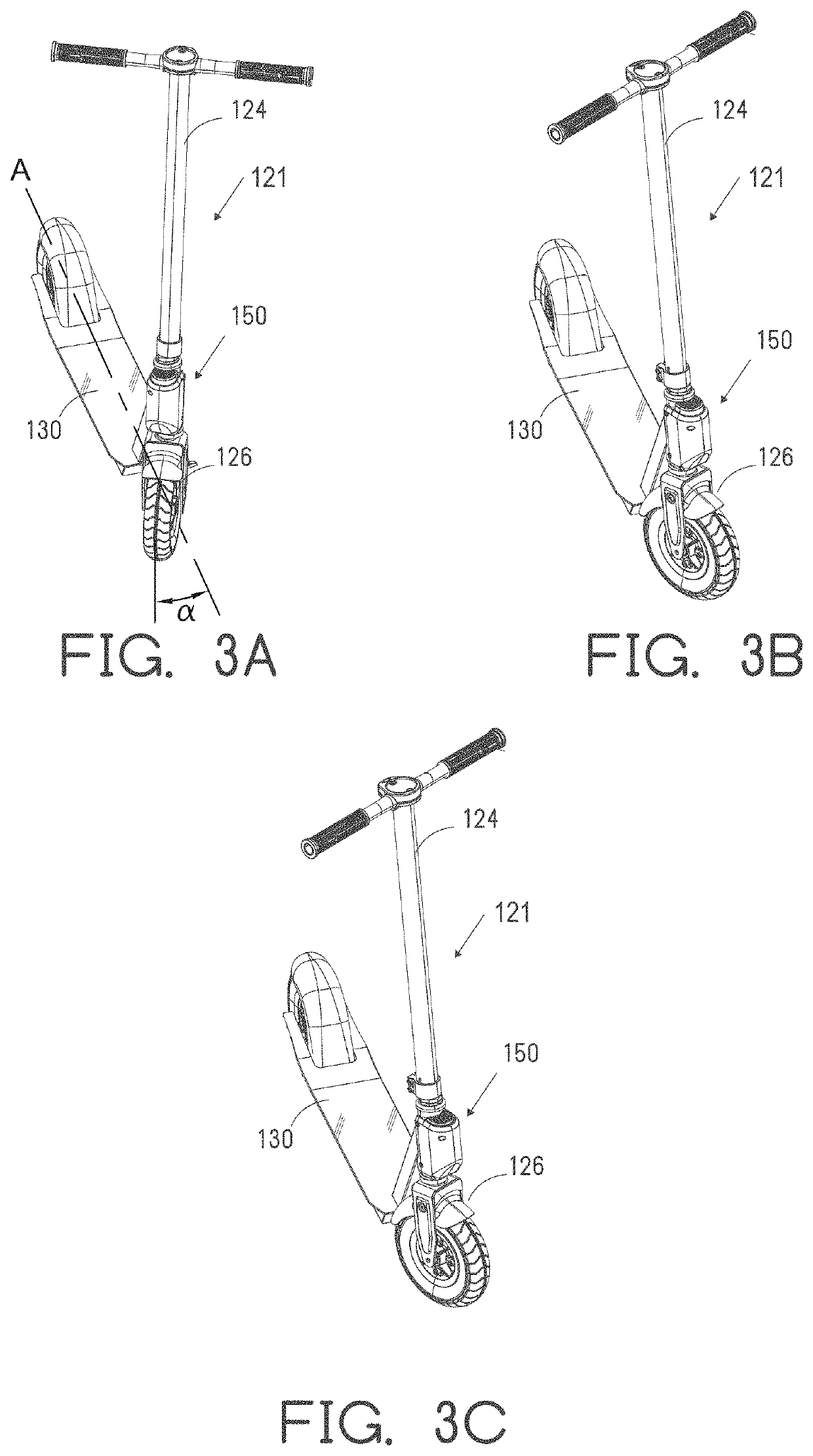 Scooter steering lock