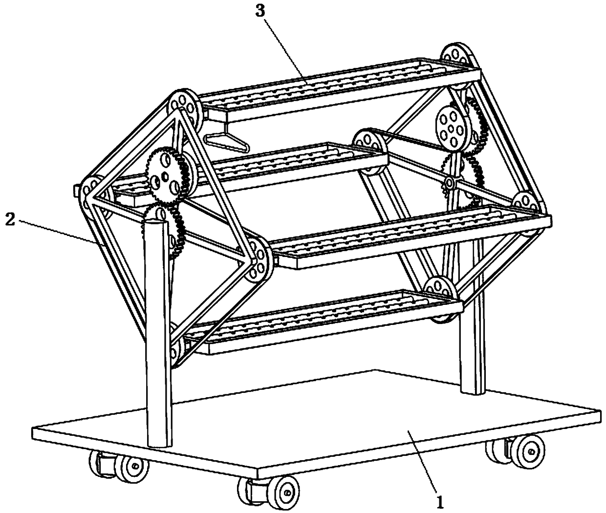 Automatic rotating and lifting clothes hanger for apparel industry