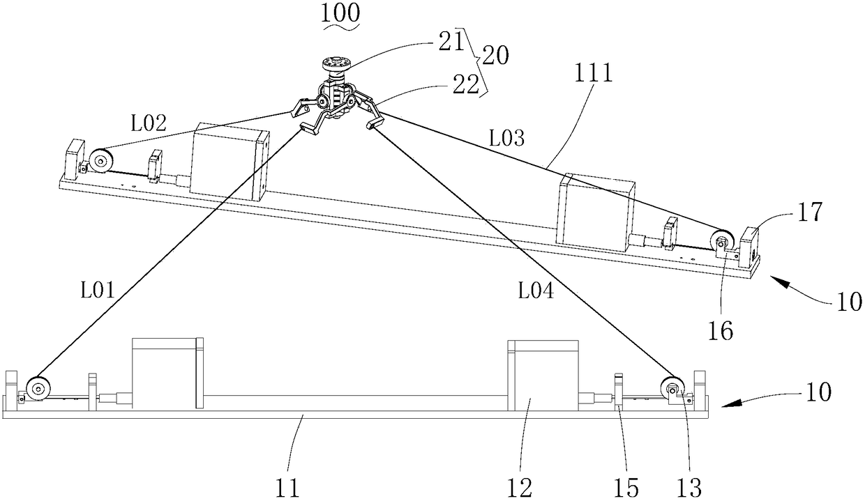 Linear encoding measurement device, and linear encoding spatial position measurement method and system